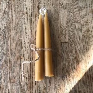 Handmade Beeswax Taper Candles